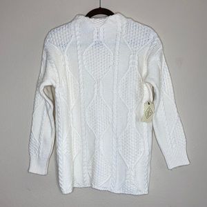 NWT Cream Color Cable Knit Sweater